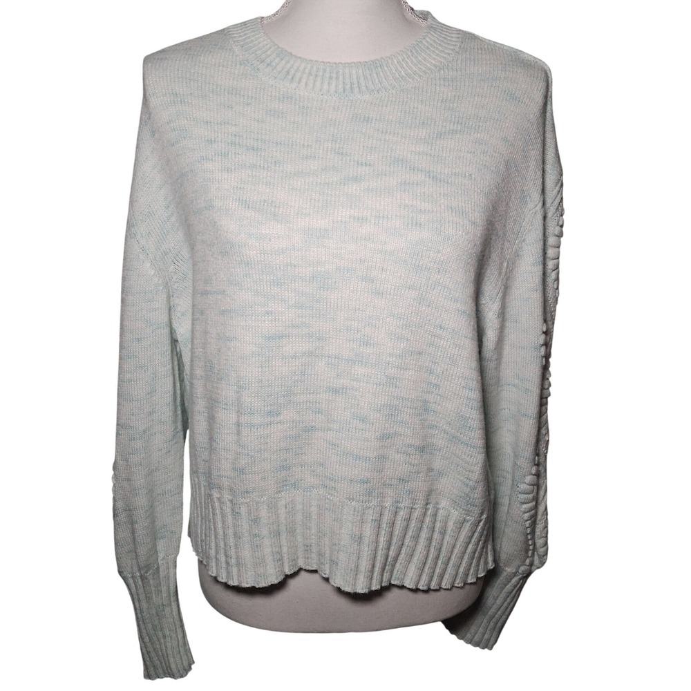 Design History Space Dye Marled‎ Crewneck Sweater XS Blue White Textured Comfy